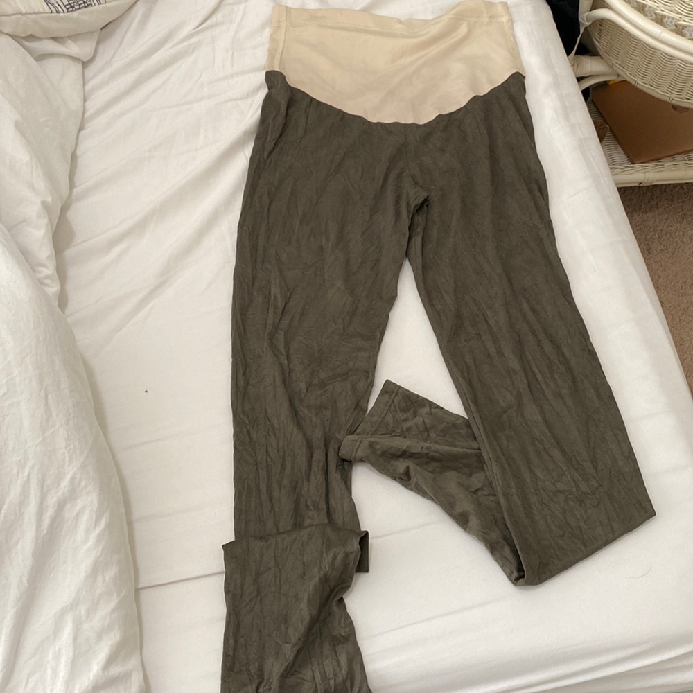 Pinkblush maternity suede leggings
